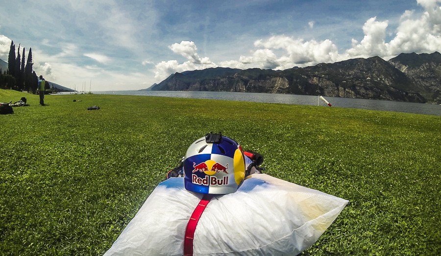 Landing at garda lake