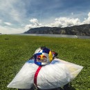 Landing at garda lake